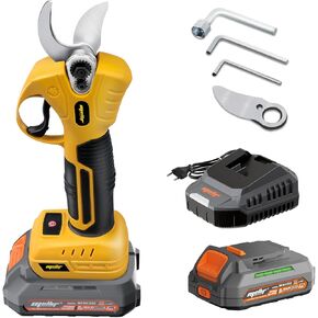 مقصات تقليم كهربائية متوافقة مع بطارية DeWalt 20V Max، مقص تقليم محمول لاسلكي مع محرك بدون فرش 26000 دورة في الدقيقة، شفرات فولاذية SK5 - قطر القطع 0.98 بوصة، طقم بطارية وشاحن 2 × 20 فولت 2.0 أمبير في الساعة