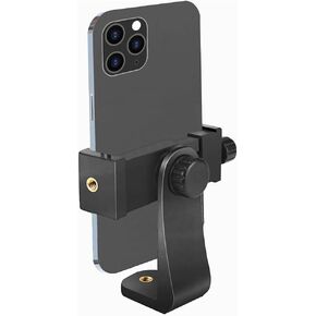 Tripod Mount Adapter Rotatable Bracket with 1/4" Screw, Adjustable Clip for Android Cell Phone, Selfie Stick, Camera Stand