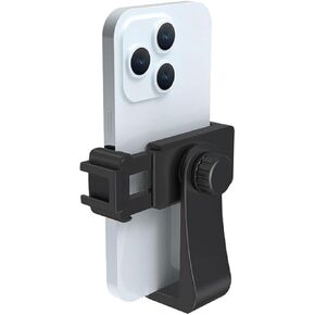 Cell Phone Holder, Vertical and Horizontal Tripod Mount Adapter Rotatable Bracket with 1/4 Screw and Hod Shoe, Adjustable Clip for Camera Stand/Android Smart Phone/Selfie Stick