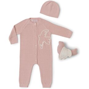 Barefoot Dreams baby-girls Cozychic Ultra Lite Covered in Prayer Baby Love Dove Set
