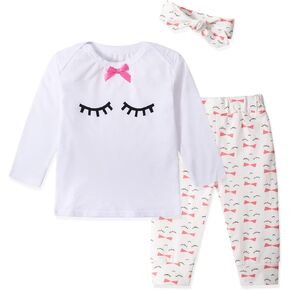 Yilaku Baby Girl Clothes Baby Layette Set Newborn Baby Girl Gift Newborn Outfits for 3-24 Months