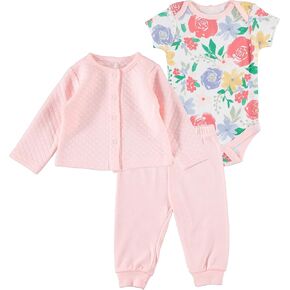 Chick Pea Baby Clothes Onesie Pant Jacket Layette Set for Newborn Girl, Boy or Unisex