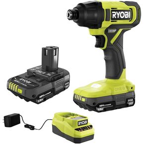RYOBI ONE+ 18V Cordless 1/4 in. Impact Driver Kit with (2) 1.5 Ah Batteries and Charger (Renewed)