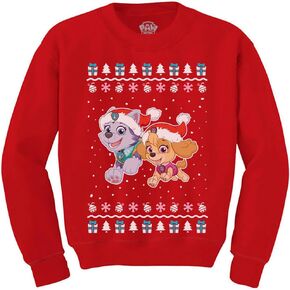 Skye Everest Paw Patrol Ugly Christmas Santa Bell Toddler Kids Sweatshirt