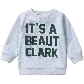 FIOMVA Valentines Day Baby Girl Outfit Toddler Embroidery Heart Sweatshirt Infant Long Sleeve Sweater Fall Winter Clothes