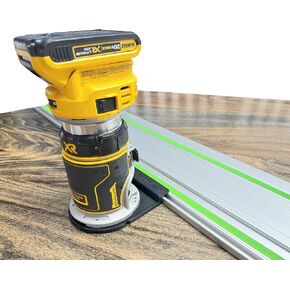 Guide Rail Adapter for Dewalt DCW600B and DWP611 Routers - Made in USA (Fixed Base)