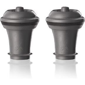 Vacu Vin Wine Saver Vacuum Stoppers - Set of 12 - Gray - for Wine Bottles - Keep Wine Fresh for Up to a Week with Airtight Seal - Compatible with Vacu Vin Wine Saver Pump