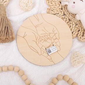 Newborn Baby Hospital Bracelet Holder - Newborn Birth Announcement Board, Wood Hello World Sign,Baby Arrival Milestone, Keepsake for New Parents