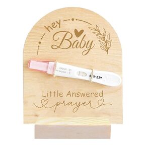 FREEBLOSS Wooden Pregnancy Announcement Sign Pregnancy Announcement for Dad Baby Reveal Ideas for Husband Hi Daddy Pregnancy Test Keepsake Wooden Sign for New Dad Our New Adventure