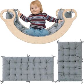 ROYALAY Cushion for Climbing Arch for Kids, Premium Climbing Set Cushion, Arch Cushion Floor Cushion Toddler Nap Mat, Bed Floor Pillow, Rocker Pillow for Toddlers Arch Climber,34 * 20 * 3inch,Gray