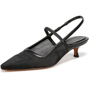 Vince Womens Venice Pointed Toe Mesh Kitten Heel Pump