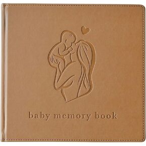 Beautiful Baby Memory Book with Colorful Baby Stickers; Baby Book Keepsake for Memories and Milestones; Thoughtful Baby Shower Girl or Boy Gift; Mother and Child Imprinted Art