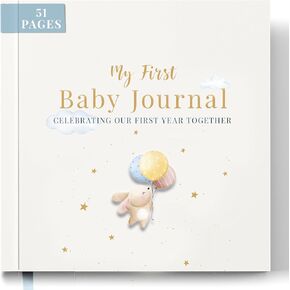 Tiny Trees® Baby Memory Book - My First Year Baby Diary I 51 Pages - Gift for Baby Showers - Parent's Diary for Expectant Mothers, Fathers, and Families | Milestones & Monthly Celebrations