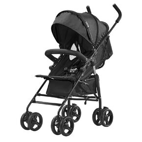 VEVOR Lightweight Stroller, Compact Easy Fold Multiposition Recline Canopy Backrest, Carbon Steel Frame, Large Storage Basket,Cup Holder, Umbrella Toddler Baby Stroller for Travel and More, Black