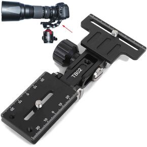 iShoot Metal Retractable Camera & Telephoto Zoom Lens Bracket Holder, Foldable Long Focus Lens Support Stand Bayonet Protector with Quick Release Plate Compatible with Arca-Swiss Fit Tripod Head Clamp