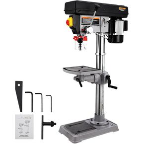 Powerful 13" Benchtop Drill Press with Variable Speed Control, Chuck Capacity 5/8", 7.5A Pure Copper Motor, Excellent Durability, 288-3084 RPM, Tabletop Drilling Machine for Wood Metal