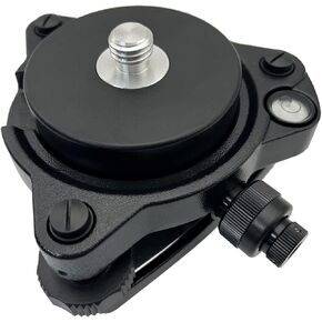 Black Tribrach with Optical Plummet with GPS Rotary Adapter, Optical Plummet Adapter with 5/8x11 Thread Rotary Mount for GPS