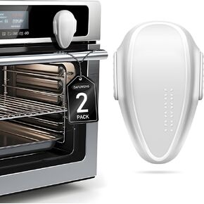 Oven Lock Child Safety (2 PACK), Cabinet Locks Baby Proofing, Baby and Child Proof Locks for Drawer Stove Oven Door, Upgrade Heat-Resistant Material, Easy to Install, No Toolf Need - White