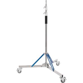 Heavy Duty Light Stand with Caster - 10.5ft/320cm Adjustable Light Stand with Stainless Steel, High Stability and Mobility Light Stand Photography for Strobe Light, Softbox, Reflector