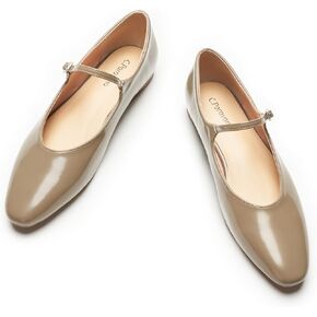 C.Paravano Mary Jane Flats Round Toe Flats Ballet Flats with Strap Women's Flats for Work Casual Daily