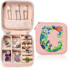 3Pack Butterfly Travel Jewelry Box for Girls,DIY Diamond painting，Mini Jewelry Travel Case，Travel Organizer Case and Ring Holder,Essential Storage for Little Girls