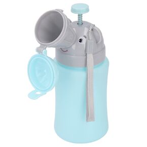 Travel Urinal Portable Potty Pee Cup for Kids, Leakproof Urinal Emergency Toilet for Camping Car Travel and Kid Potty Pee Training Pee Bottle for Toddlers Kids (Blue for Boy)