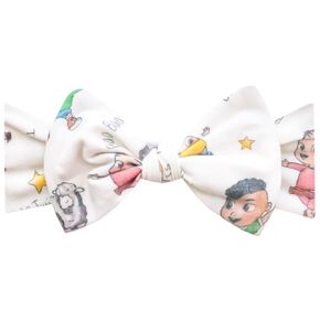 Baby Stretchy Soft Knit Headband Bow "CoComelon" by Copper Pearl
