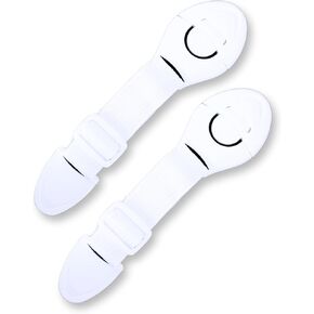 جهاز مساعد الأم القابل للتعديل | أقفال أمان للأطفال، وأجهزة مقاومة للأطفال، والأدراج، ومقاعد المراحيض، وسلة المهملات، والثلاجة، والفرن والمزيد | لاصق قوي مع حزام قابل للتعديل (عبوة من قطعتين) in Kuwait