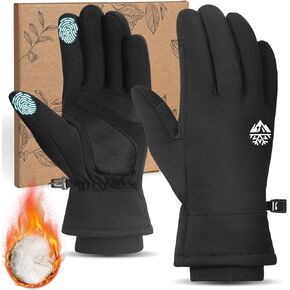 RIGWARL Winter Thermal Gloves Men and Women, Waterproof Touchscreen Cold Weather Gloves with Adjustable Zippered Wrist