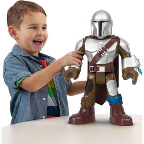 Fisher-Price Imaginext Star Wars Toy The Mandalorian XXL Figure, 16+ Inch Tall Poseable Character with Launcher for Kids Ages 3+ Years