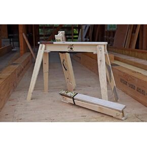 Burro Brand Sawhorse's 29" Folding Wood Sawhorse (Hide-A-Horse) Pair