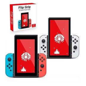 Stone Tone One Flip Grip Handheld Vertical/Portrait Mode Orientation Portable Hand Grip Dock for Original/OLED Nintendo Switch|Requires Wireless Joy-Cons, Great for Games with Vertical Display Support
