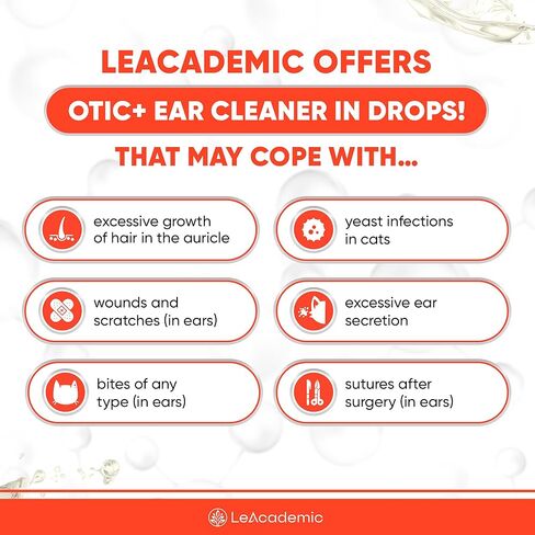 منظف ​​أذن الحيوانات الأليفة والقطط والكلاب | منظف ​​أذن القطط | OTIC+ منظف الأذن للكلاب والقطط والحيوانات الأليفة | محلول تنظيف أذن الحيوانات الأليفة والكلاب | قطرات الأذن للكلاب | منظف ​​الأذن للقطط | منظف ​​أذن الحيوانات الأليفة | 2 أوقية in Kuwait