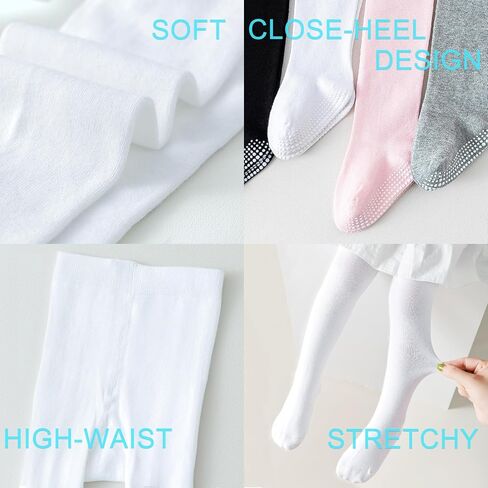 Baby Tights Non Slip Toddler Stockings Tights with Grippers Seamless Soft Cotton Knit Tights Leggings Newborn in Kuwait