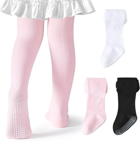 Baby Tights Non Slip Toddler Stockings Tights with Grippers Seamless Soft Cotton Knit Tights Leggings Newborn in Kuwait