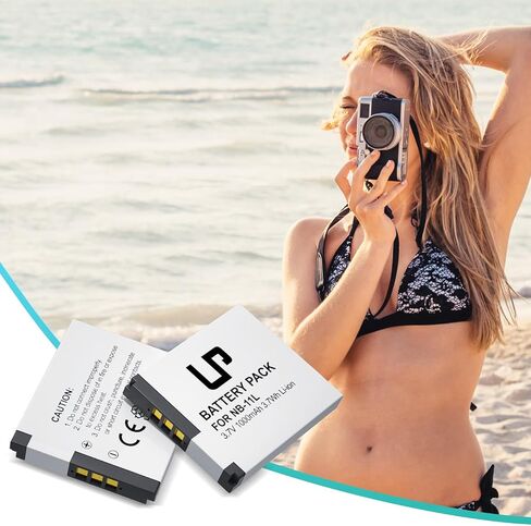 LP NB-11L Battery, 2-Pack 1000mAh Battery Compatible with Canon PowerShot A2300 is, A2400 is, A2500, A2600, A3400 is, A3500 is, A4000 is, ELPH 110 HS, ELPH 130 HS, ELPH 135 is, ELPH 140 is and More in Kuwait