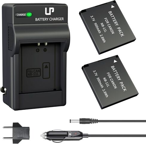 LP NB-11L Battery, 2-Pack 1000mAh Battery Compatible with Canon PowerShot A2300 is, A2400 is, A2500, A2600, A3400 is, A3500 is, A4000 is, ELPH 110 HS, ELPH 130 HS, ELPH 135 is, ELPH 140 is and More in Kuwait