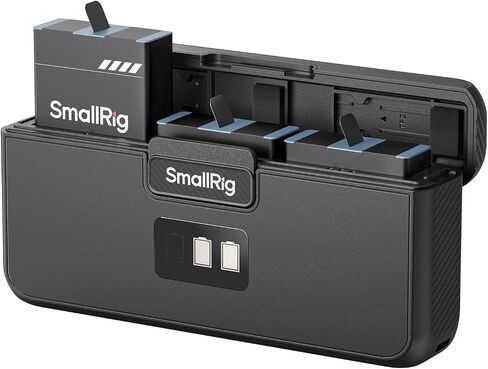 SMALLRIG Camera Battery Charger Case for GoPro 12/11/10/9, with 3-Pack 1720mAh Batteries, Triple-Slot Charger, Support 27W Fast Charging, TFT Display for GoPro Hero 12, 11, 10, 9 Camera - 4565 in Saudi Arabia