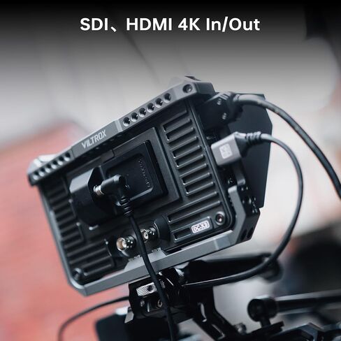 شاشة كاميرا VILTROX DC-X3 تعمل باللمس FHD IPS، 2000 شمعة في المتر المربع 4K SDI HDMI في/خارج طقم شاشة فيديو ميدانية مع غطاء مظلة، LUT ثلاثي الأبعاد، شكل موجي، الرسم البياني وأدوات Vectorscope، أسود in Kuwait