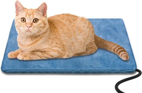 Pet Heating Pad for Cats and Dogs Outdoor,Indoor Warming Cat Heating Pad, Waterproof Dog Heating Pad Outdoor with Chew Resistant Cord, Pet Heater Warmer Blanket for Puppy & Kitten18*18 in in Saudi Arabia