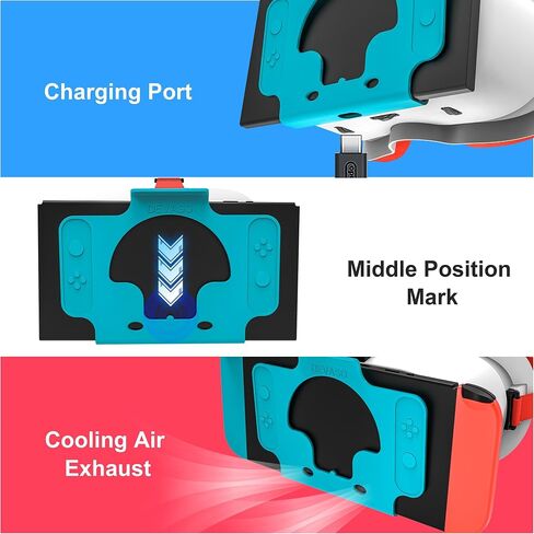 سماعة رأس VR مصممة لجهاز Nintendo Switch & Switch OLED، نظارات الواقع الافتراضي مع عدسات HD قابلة للتعديل، حزام الرأس، نظارات ثلاثية الأبعاد لجهاز Nintendo Switch OLED (أحمر) in Saudi Arabia