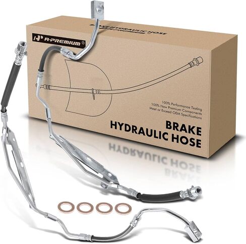 A-Premium Front Driver Brake Hydraulic Hose Compatible with Select Dodge Models - Dakota 1997-2002, Durango 1999-2002, RWD - Replace# 52008981AC in Saudi Arabia
