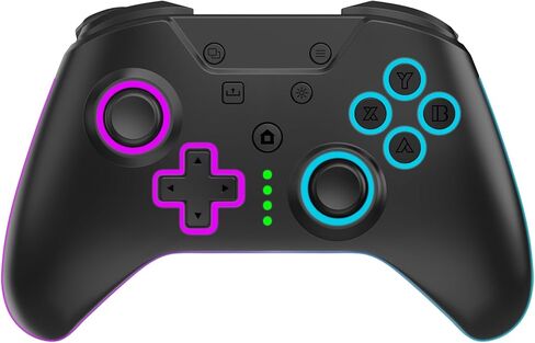 وحدة تحكم Xbox One من SANGDER، وحدة تحكم Xbox LED لاسلكية بإضاءة LED لأجهزة Xbox One X/S Xbox One Series X/S، وحدة تحكم Xbox One اللاسلكية مع محول لاسلكي 2.4 جيجا هرتز، مع مقبس صوت 3.5 ملم، أسود in Kuwait