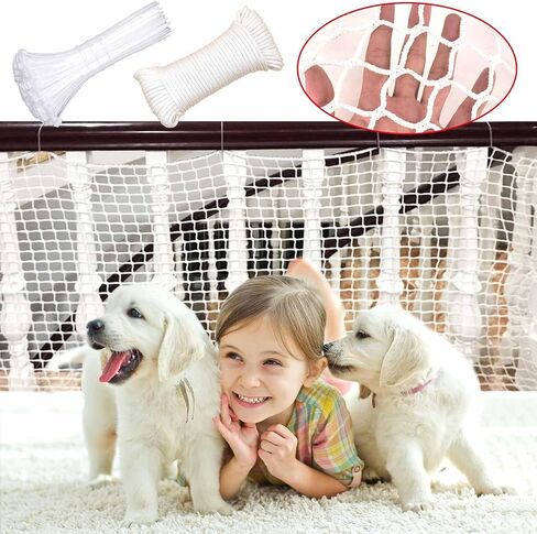 Stair Netting Child Safety Rope Net for Pets，Apartment，Balcony，Trampoline，Playground，Driveway Net for Kids Safety，Sports Netting Baseball Softball Net (Black, 3.3FTx6.6FT) in Saudi Arabia