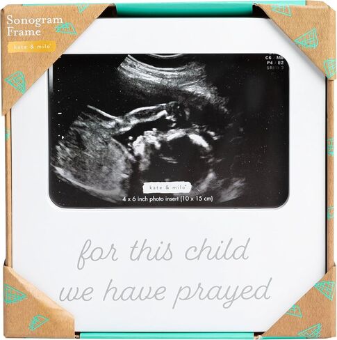 Kate & Milo You Are So Loved Shadowbox Frame, Newborn Keepsake Box, Baby Memento Frame, Baby Girl or Baby Boy Nursery Décor, Handprint and Footprint Ink Pad Included, Linen Mat, White in Saudi Arabia