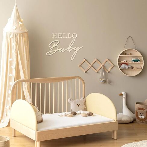 Urwonderbox Hello Baby Party Sign for Baby Shower Decorations, Baby Announcement Sign, Wooden Birth Announcement Sign Welcome Newborn Sign for Gender Reveal Backdrop Pregnancy Wall Decor (Wood) in Saudi Arabia