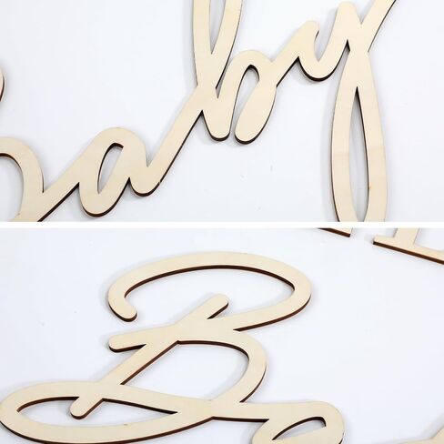 Urwonderbox Hello Baby Party Sign for Baby Shower Decorations, Baby Announcement Sign, Wooden Birth Announcement Sign Welcome Newborn Sign for Gender Reveal Backdrop Pregnancy Wall Decor (Wood) in Saudi Arabia