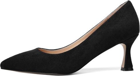 MOVINSTEPS Womens Pointed Toe Evening Sexy Suede Slip On Stiletto Mid Heel Pumps Shoes 2.5 Inch in Kuwait