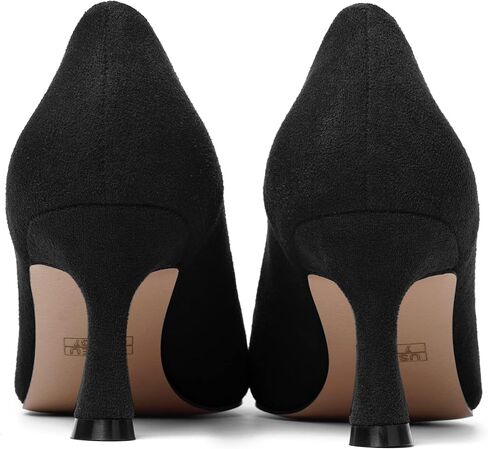 MOVINSTEPS Womens Pointed Toe Evening Sexy Suede Slip On Stiletto Mid Heel Pumps Shoes 2.5 Inch in Kuwait