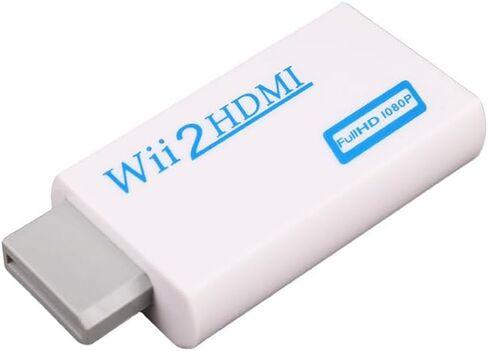 محول Wii إلى HDMI، يدعم 720P، 1080i، 1080P، 480i، 480p، PAL، NTSC، مقبس صوت 3.5 مم، سهولة التوصيل والتشغيل، لا حاجة إلى تركيب كابلات ومحولات in Saudi Arabia